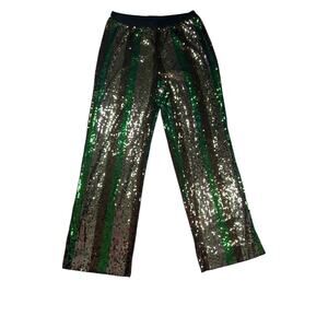 Intimately Free People Stripe Sequin Pants Womens Small Wide Leg Party Holiday